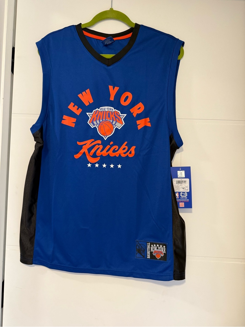 NBA New York Knicks Blue and Orange Sleeveless Jersey